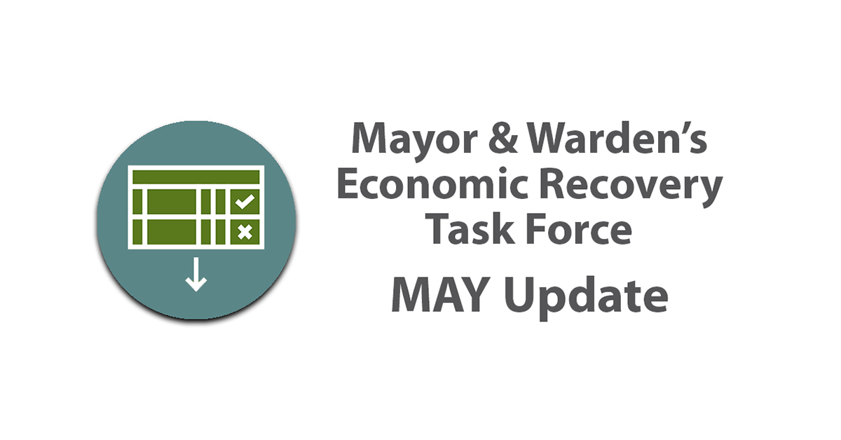 A presentation title reading Economic Recovery Task Force