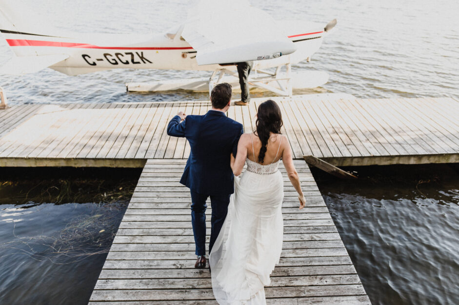 Elmhirst's Resort - Wedding Couple Approaches Seaplane