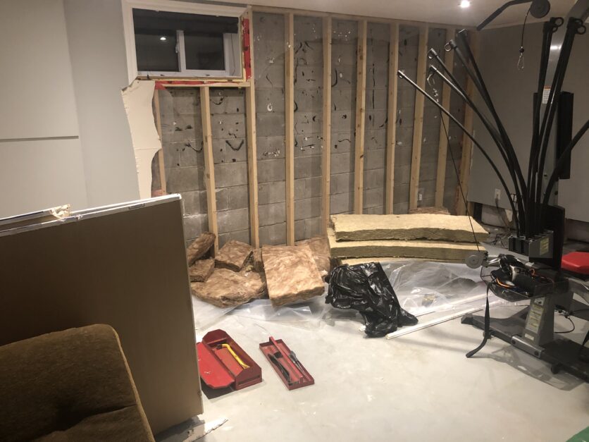 a basement under construction
