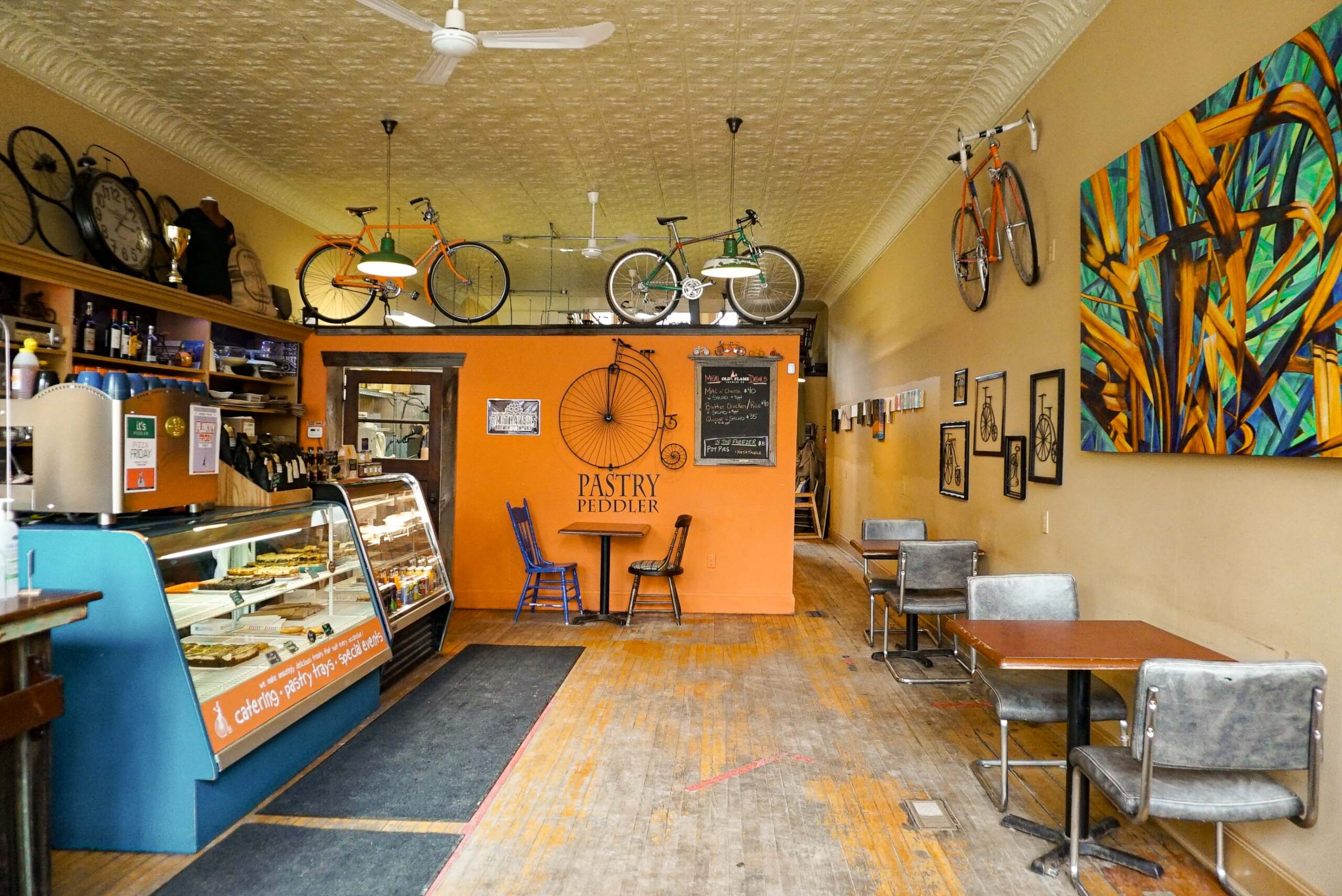 cafe designed with bicycles