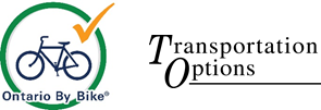 Ontario By Bike logo with text