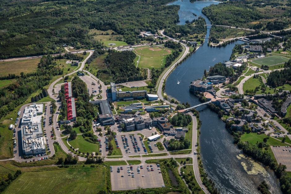 aerial view of Trent University Campus
