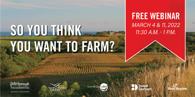 So You Think You Want to Farm Free Webinar March 4 & 11 2022 11:30 AM - 1PM
