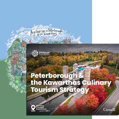 Report covers for the Peterborough & the Kawarthas Culinary Tourism Strategy and the Agri-tourism report