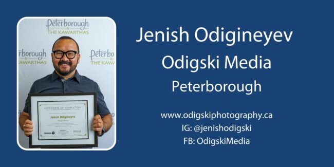 Graphic of Jenish Odigineyev holding Starter Company Plus certificate