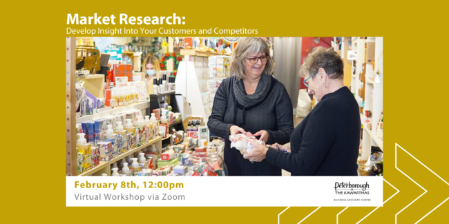 Market Research Workshop: February 8, 12:00pm via zoom