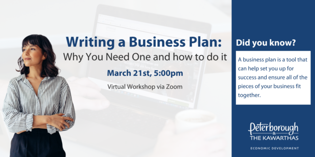 Writing A Business Plan: March 21, 5:00pm virtual on Zoom
