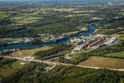 Aerial Shot of Cleantech Commons at Trent University