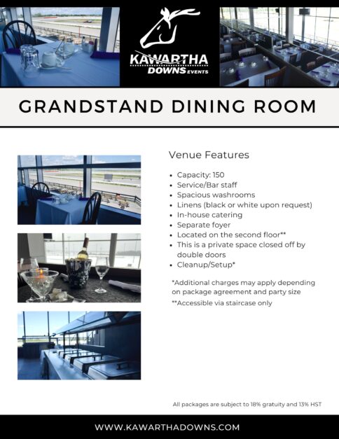 Kawartha Downs -Grandstand Dining Room