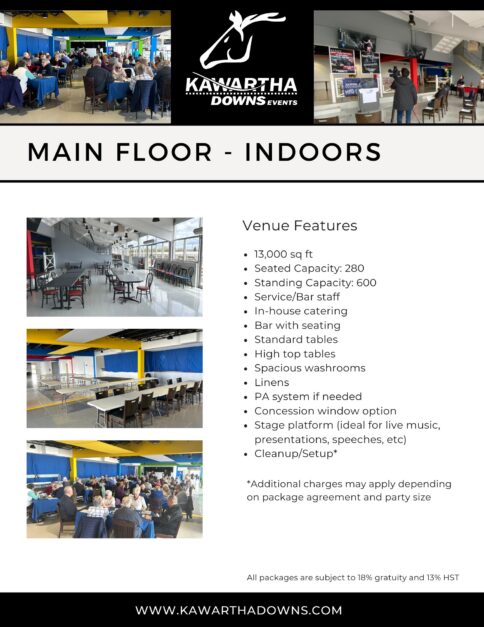Kawartha Downs - Main Floor (Indoors)