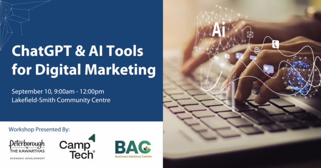ChatGPT & AI Tools for Digital Marketing workshop graphic